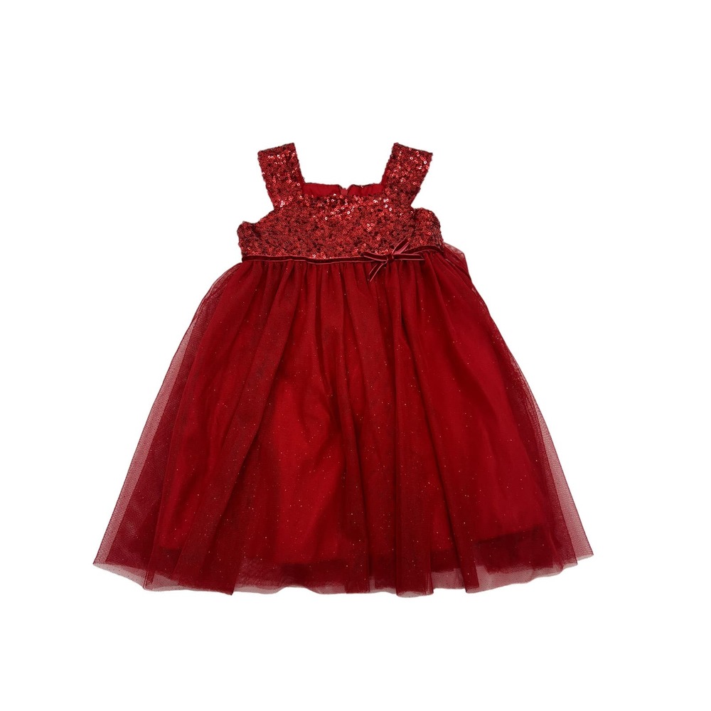 Sugar Plum Red Sequin Tulle Baby Dress NWT